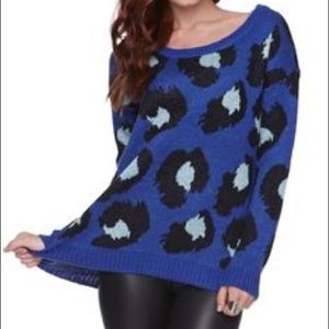 NWT LA Hearts Oversized Slouchy Leopard Sweater